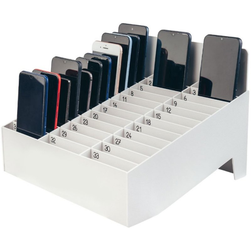 PAPERFLOW porte-smartphone, 33 compartiments numérotés, gris